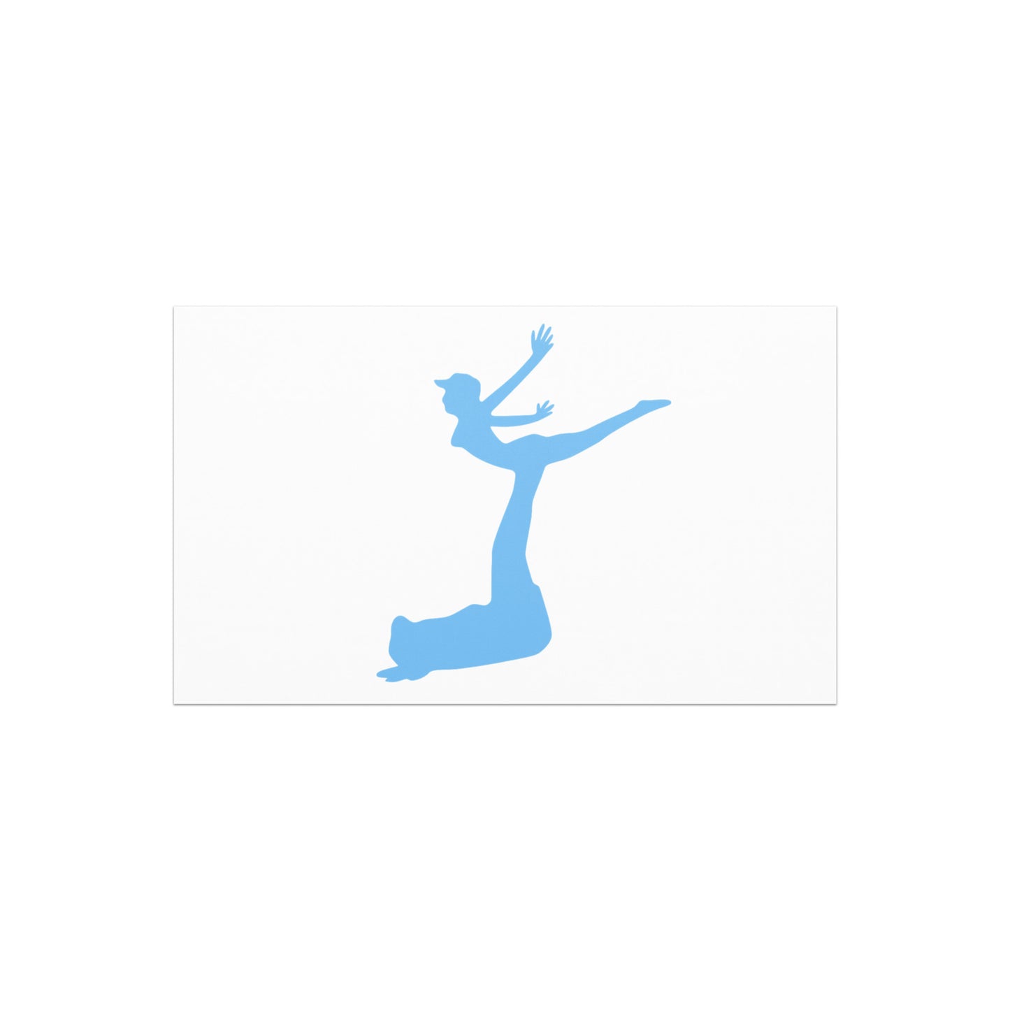 Air Jordon Logo of a man holding a woman in blue on a white background car magnet.