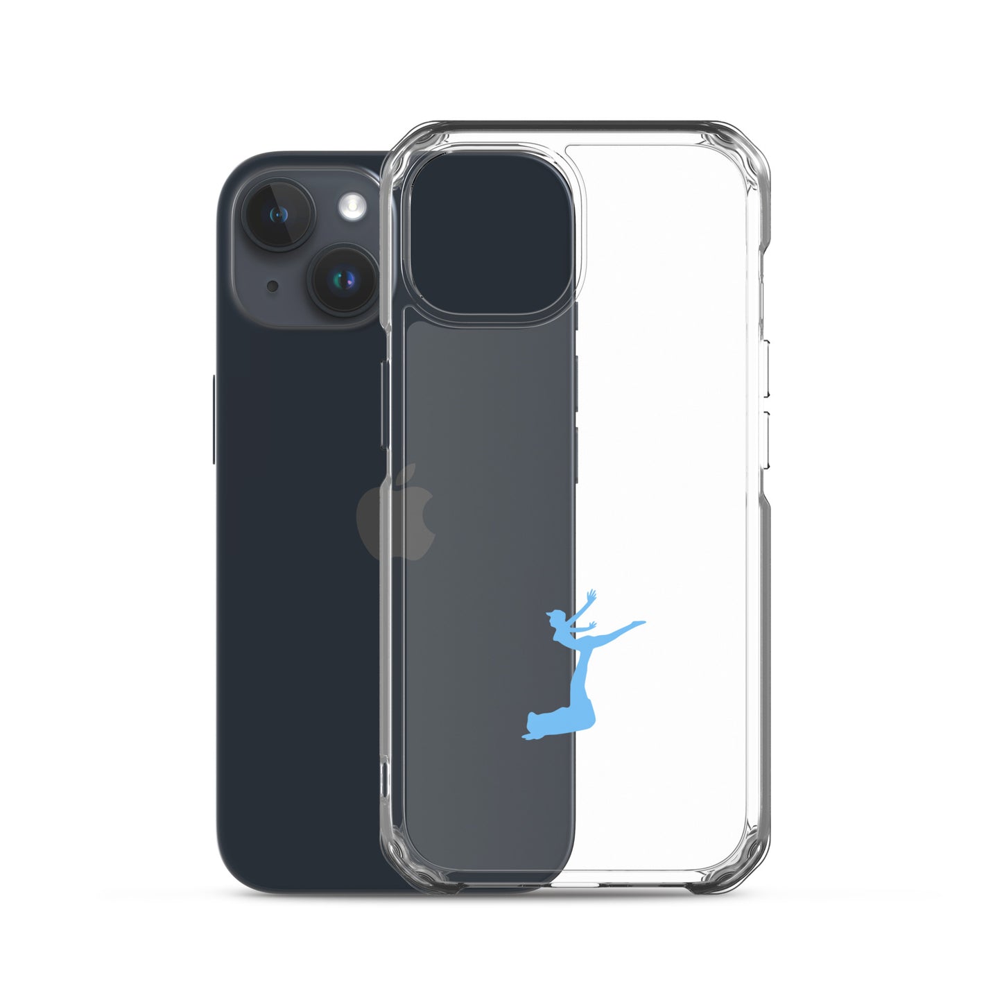 Phone case with a clear design on a white background