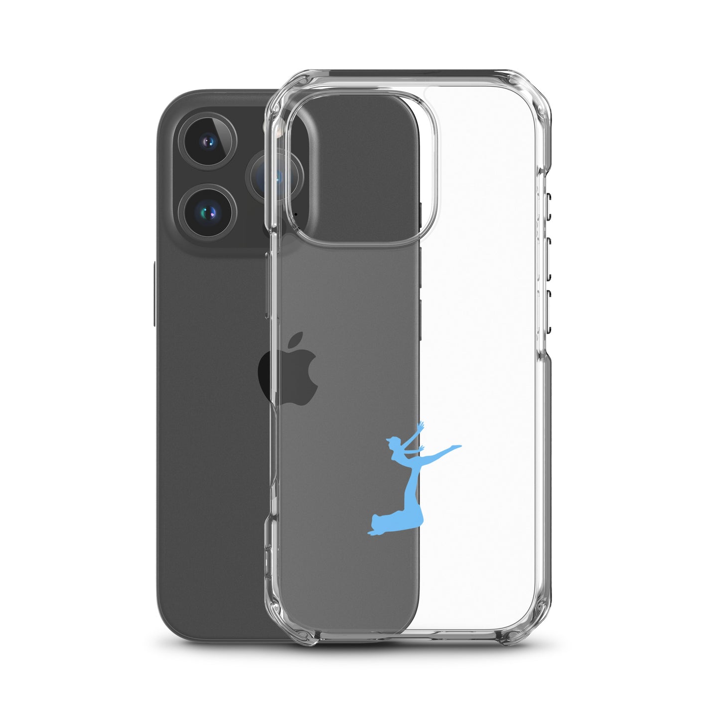 Phone case with a clear design on a white background