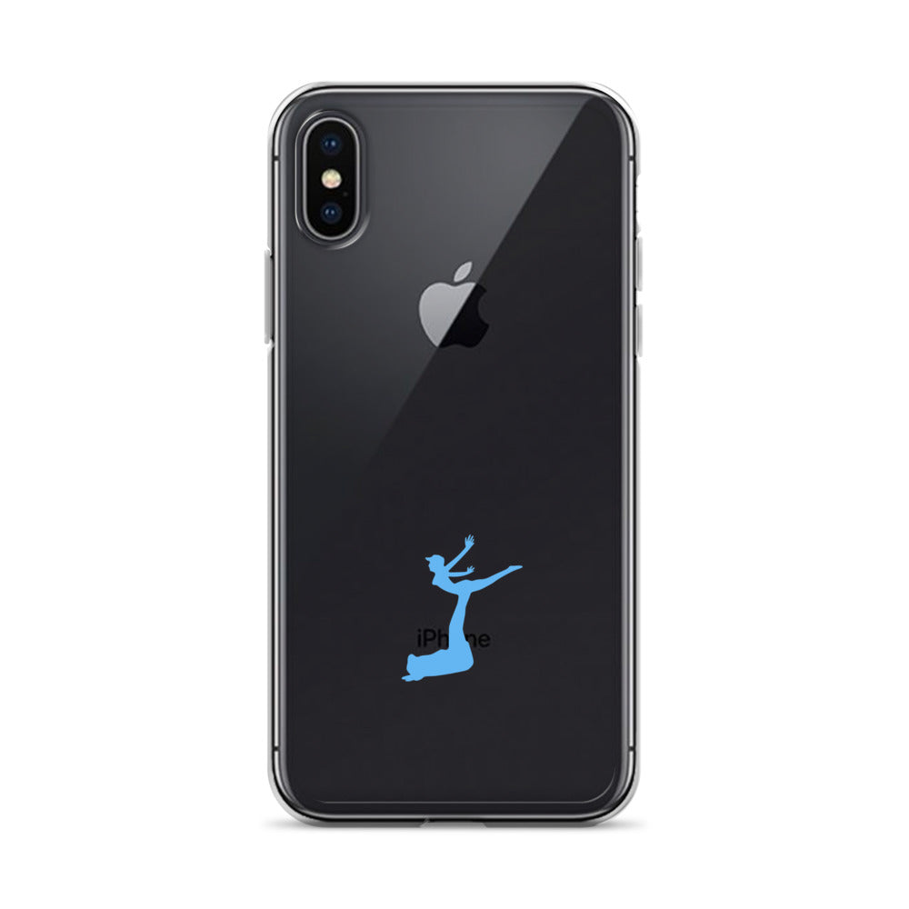 Black phone case with a blue silhouette of a dancer and 'Pace' branding on a white background
