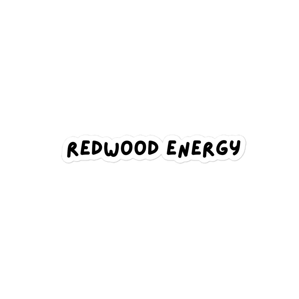 Black text 'REDWOOD ENERGY' on a white background