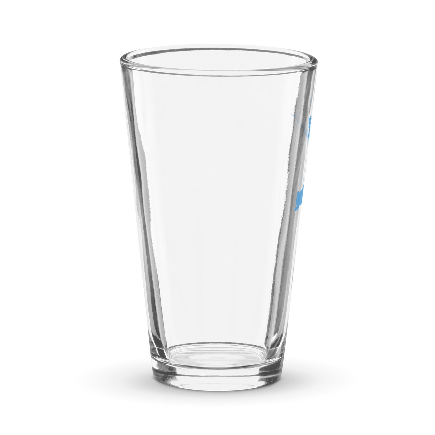 clear side of the glass with no logo visible