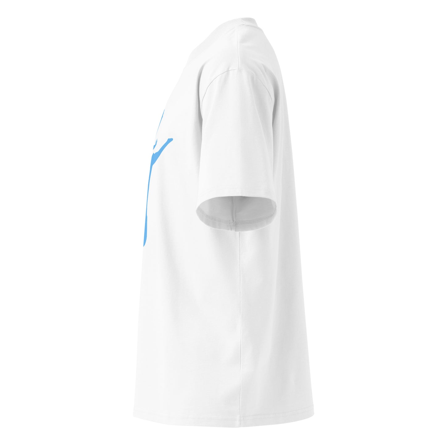blank left sleeve of a white t shirt.