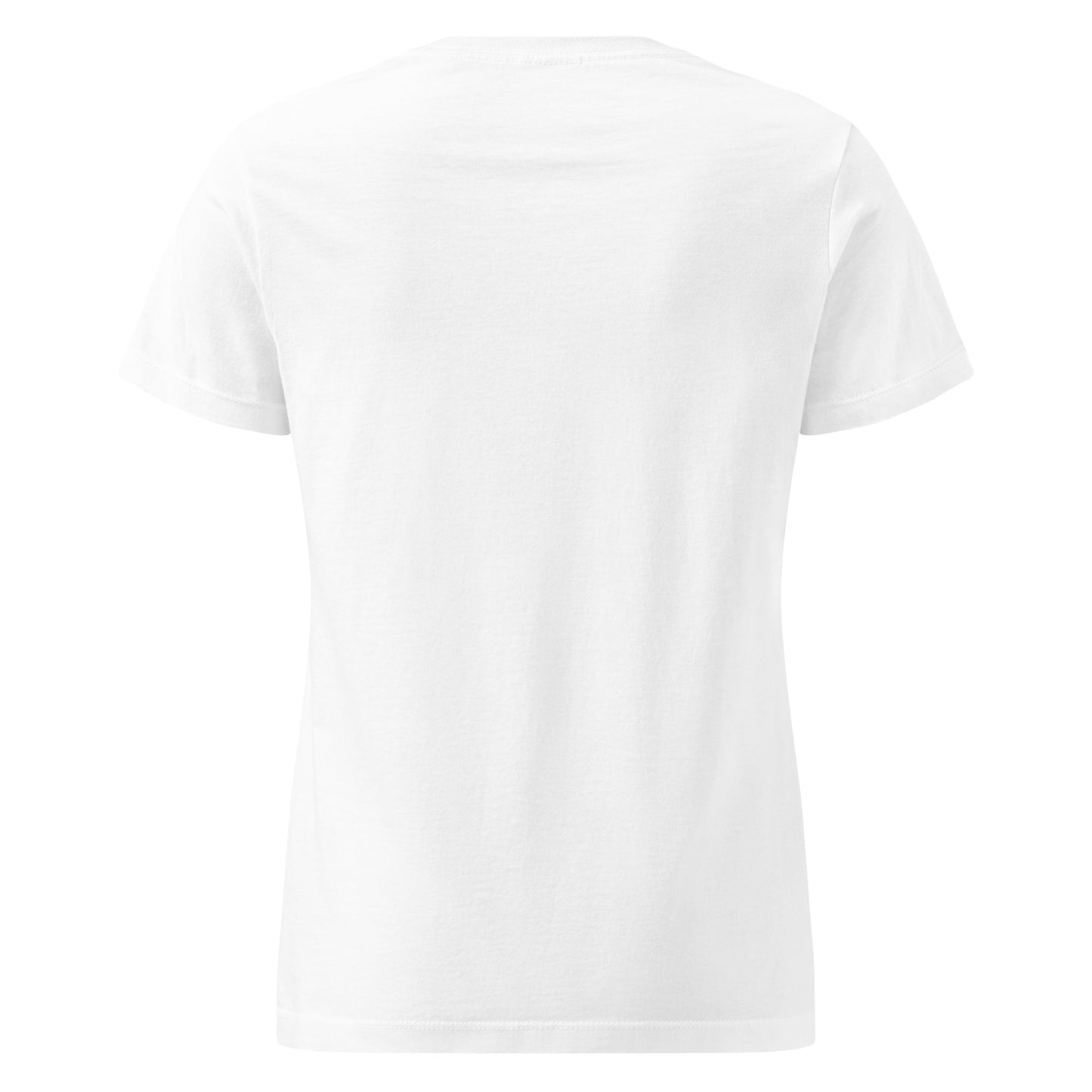 Plain white t-shirt on a light gray background