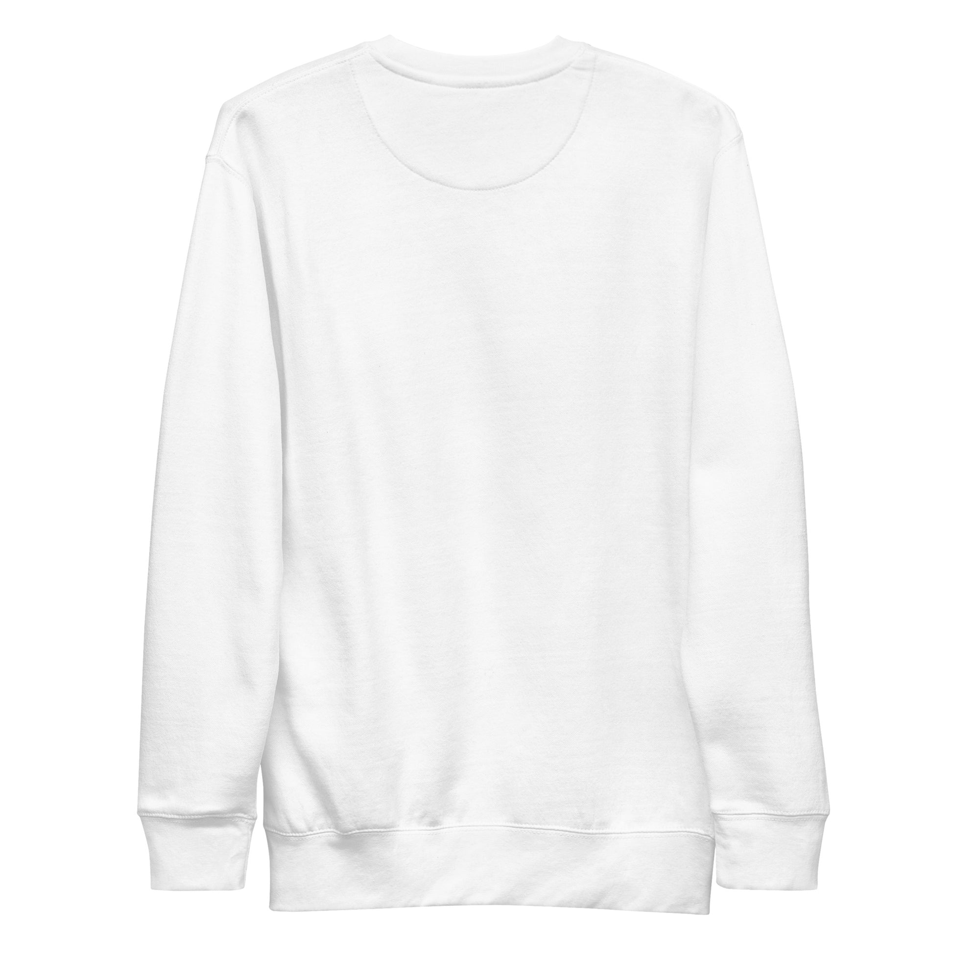 White sweatshirt on a white background