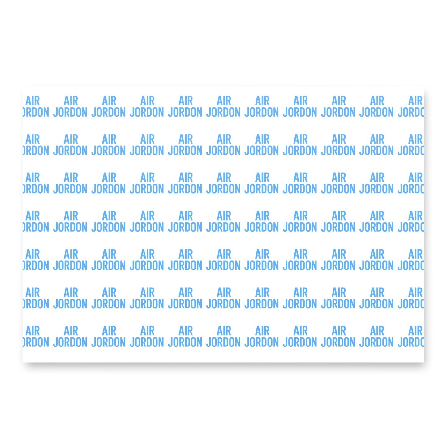 Air Jordon logo repeating on white wrapping paper.